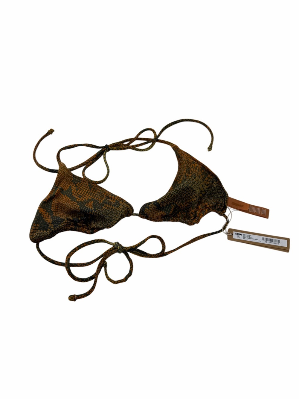 SKIMS Triangle Bikini Top and Bottom Tie Sides- Forest Ombré Snake- Size M - Picture 6 of 9